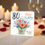 80th Birthday Card, Happy Birthday Floral Bouquet Design