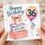 36th Birthday Card, Happy Birthday With Love Balloon and Gifts Card