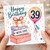 39th Birthday Card, Happy Birthday Balloon and Gifts Design