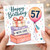 57th Birthday Card, Happy 57th Birthday with Gifts and Balloon