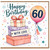 60th Birthday Card, Happy Birthday With Love Balloon and Gifts Design