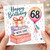68th Birthday Card, Happy Birthday with Gifts and Balloon Design