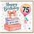 75th Birthday Card, Happy Birthday Balloon and Gifts Card