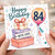 84th Birthday Card, Happy Birthday with Love Balloon and Gift Box Design