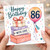 86th Birthday Card, Happy Birthday 86 With Love Gift Box and Balloon Design