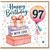 97th Birthday Card, Happy Birthday With Love Balloon and Gifts Card