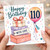 110th Birthday Card, Happy Birthday With Love Gift Boxes and Balloon Design