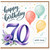 70th Birthday Card, Happy Birthday Floral Balloon Card With Love