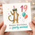19th Birthday Card, Funny You Party Animal Leopard Birthday Card