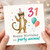 31st Birthday Card, Happy Birthday You Party Animal Leopard Card