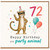 72nd Birthday Card, Party Animal Leopard Happy Birthday Card