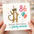 86th Birthday Card, Happy Birthday You Party Animal Leopard Card