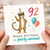 92nd Birthday Card, Happy Birthday You Party Animal Card