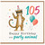 105th Birthday Card, Happy Birthday Party Animal Leopard Card