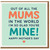 Mother's Day Card for Mum - Out of All the Mums in the World I'm So Glad You're Mine - Bold Typography with Heart