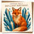 Brilliant Birthday Fox Card - Geometric Red Fox with Crystals, Wishing You a Brilliant Birthday - 145mm x 145mm Square Card, Includes Kraft Envelope