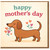 Mother's Day Card - Cute Dachshund with Hearts - 'happy mother's day' Dog-Lover Mum Card