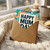 Mother's Day Card for Mum - Happy Mum Day Bold Typography with Teal and Coral Painted Border, Modern Colourful Design