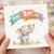 1st Birthday Card, Cute Elephant Happy 1st Birthday Card