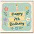 7th Birthday Card, Happy 7th Birthday Card with Floral Candle Design