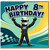 8th Birthday Card, Racing Driver Motorsport Design