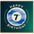 7th Birthday Card, Happy Birthday Card