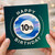 10th Birthday Card, Happy Birthday Blue Brushstroke Design