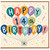 14th Birthday Card, Colourful Balloon Happy Birthday Design