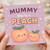 Mummy You're a Peach Mother's Day Card - Cute Peach Pun with Hearts, Sweet Card from Kids to Mum