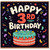 3rd Birthday Card, Happy 3rd Birthday Cake Party Card