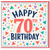 70th Birthday Card, Happy 70th Birthday Confetti Design