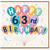 63rd Birthday Card, Colourful Balloon Happy 63rd Birthday Card