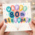80th Birthday Card, Happy 80th Birthday Balloon Design