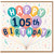 105th Birthday Card, Happy Birthday Balloon Design