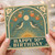 50th Birthday Card, Vintage Birds and Oranges Design
