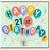 21st Birthday Card, Happy Birthday Balloon Design