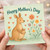Happy Mother’s Day Card - Cute Kangaroo and Joey with Flowers and Hearts - Sweet Card for Mum