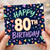 80th Birthday Card, Happy 80th Birthday Celebration Card