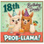 18th Birthday Card, No Prob - llama Birthday Drinks Card for Her or Him