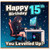 15th Birthday Card, Gaming Anime Style You Levelled Up Birthday Card
