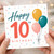 10th Birthday Card, Happy 10th Birthday Balloon Design