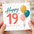 19th Birthday Card, Happy 19th Birthday Balloon Design