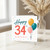 34th Birthday Card, Happy 34 Birthday Balloon Design