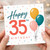 35th Birthday Card, Happy 35th Birthday Balloon Design Card