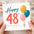 48th Birthday Card, Happy 48th Birthday Card with Balloons