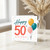 50th Birthday Card, Happy 50th Birthday Balloon Design