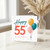 55th Birthday Card, Happy 55 Birthday Card with Balloons