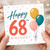 68th Birthday Card, Happy 68th Birthday Balloons Design