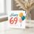 69th Birthday Card, Happy 69th Birthday Balloons Design