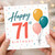 71st Birthday Card, Happy 71st Birthday Balloon Design